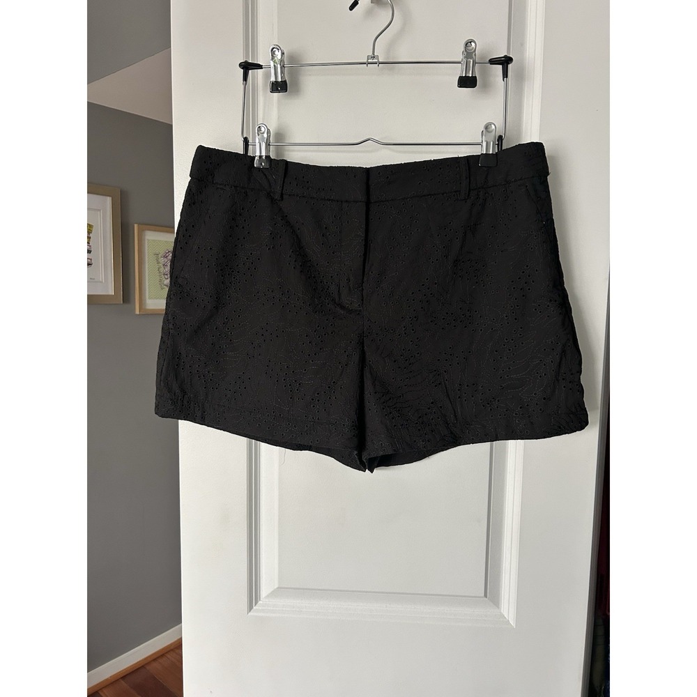 Loft NWT The Riviera Short Black Eyelet Size 14